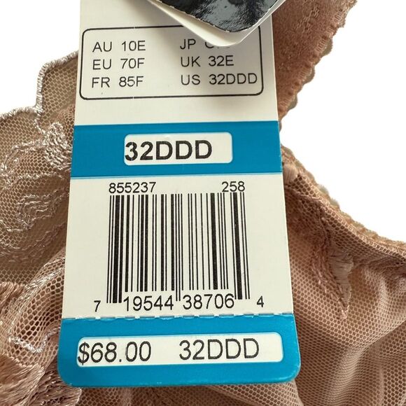 Wacoal Beige In Bloom Floral Lace Full Figure Bra Style 855237 NWT - Picture 4 of 6